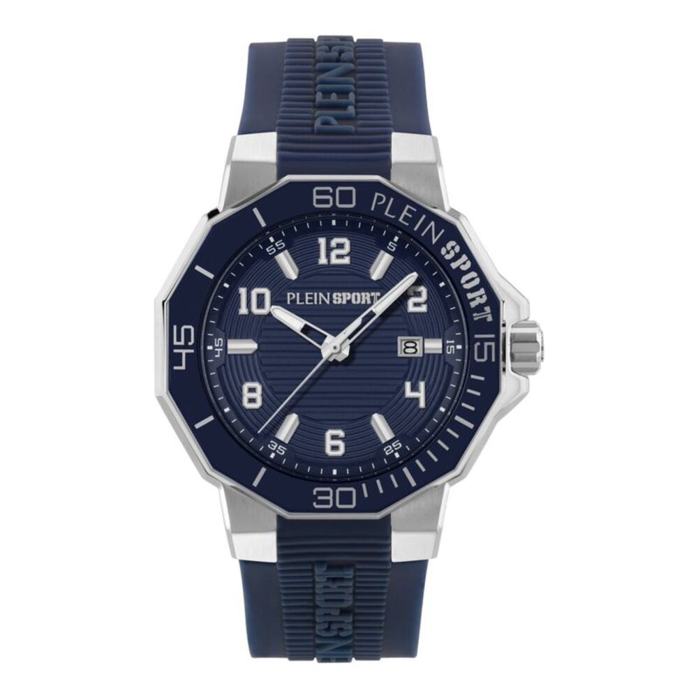 Plein Sport Titan Silicone Watch Silver Mens